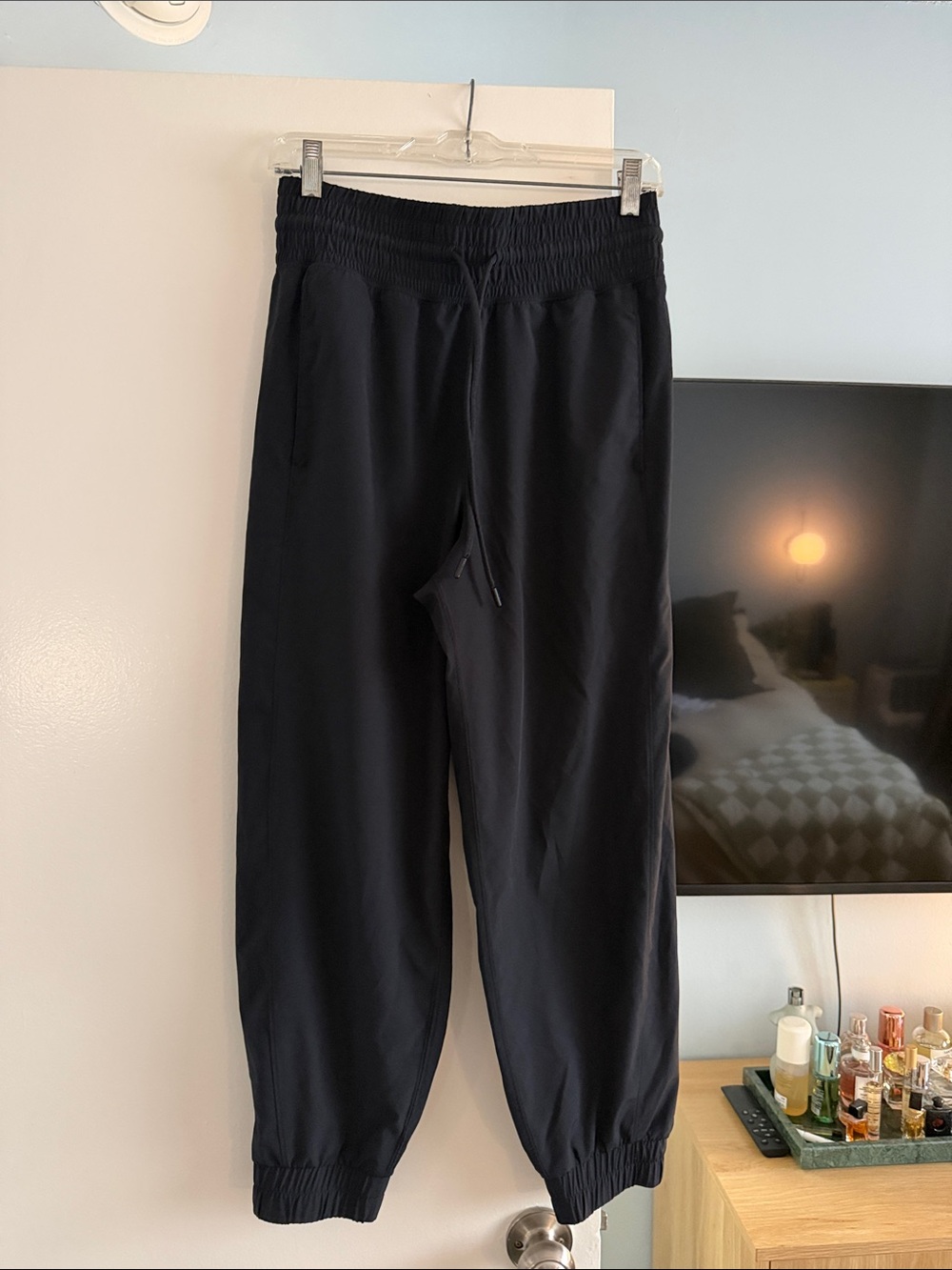 Abercrombie Black Women's Track Jogger Pants - Elastic Waist